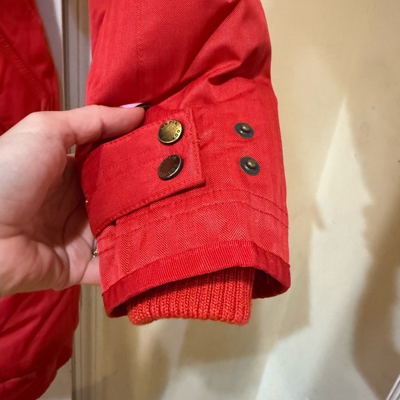 Women's Red Ski Jacket with Fur Hood size XS Used Once, Like New - Picture 8 of 8